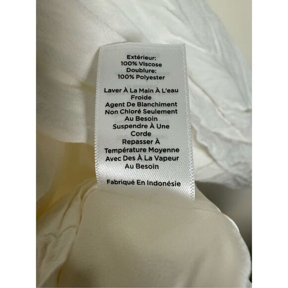 Talbots 100% Rayon Button Up Pearl Buttons Lettuce Collar Blouse Dressy XL Petit - Picture 3 of 4